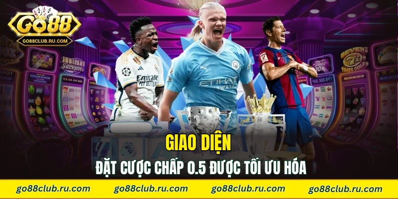 Giao diện đặt cược chấp 0.5 được tối ưu hóa